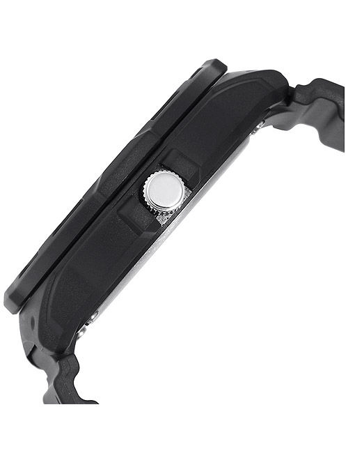 Casio Men's 43mm Analog Dive-Style Watch, Black Resin
