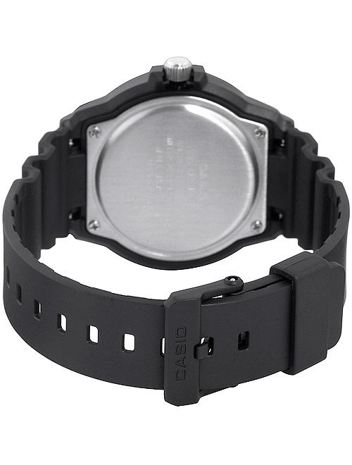 Casio Men's 43mm Analog Dive-Style Watch, Black Resin