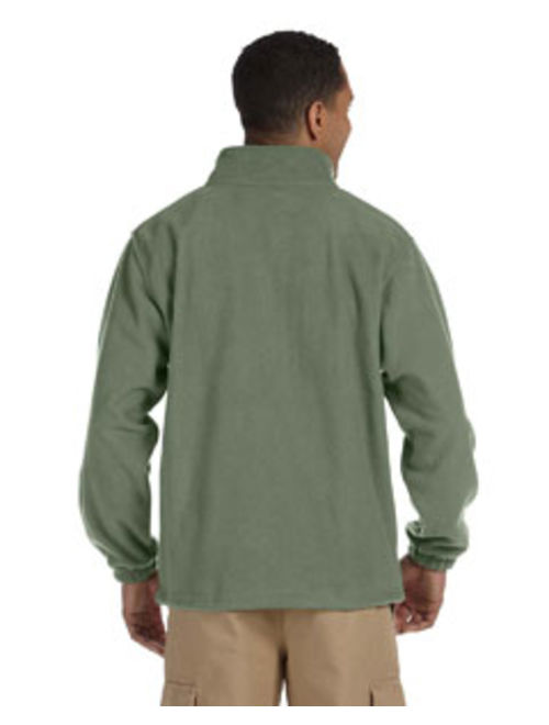 Branded Harriton Mens 8 oz Full-Zip Fleece - DILL - M (Instant Saving 5% & more on min 2)