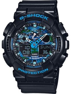 G-Shock Black and Blue Ana-Digi Sports Watch GA100CB-1A
