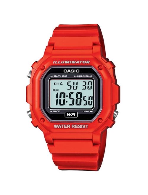 Casio Men's F-108WHC-4A Classic Red Resin Band Watch