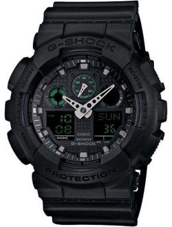 G-Shock Military Black GA100MB-1A 3-Eye Ana-Digi Wristwatch