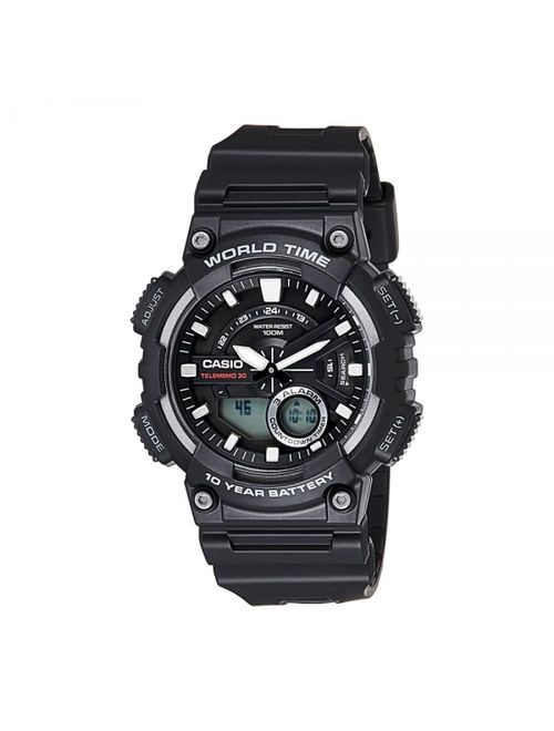 Casio Men's Ana-Digi Watch, Black, AEQ110W-1AVCF
