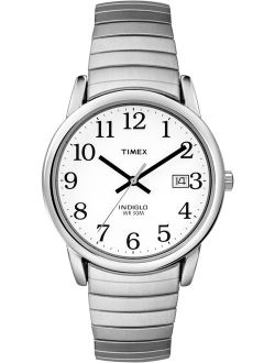 Men's Easy Reader Watch, Silver-Tone Stainless Steel Expansion Band