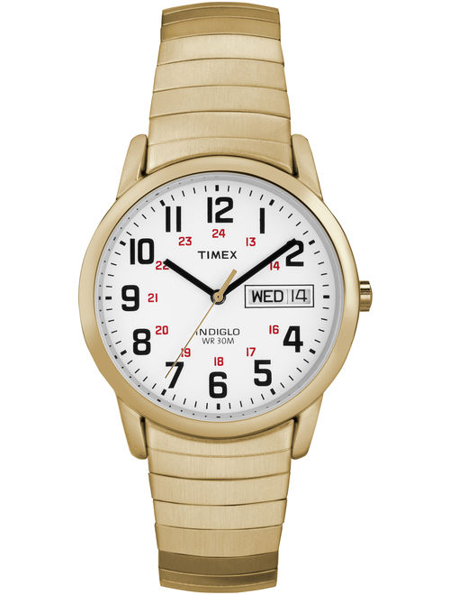 Timex Men's Easy Reader Watch, Gold-Tone Stainless Steel Expansion Band