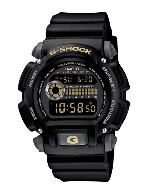 Casio Men's G-Shock Watch With Backlight, Black Resin Strap
