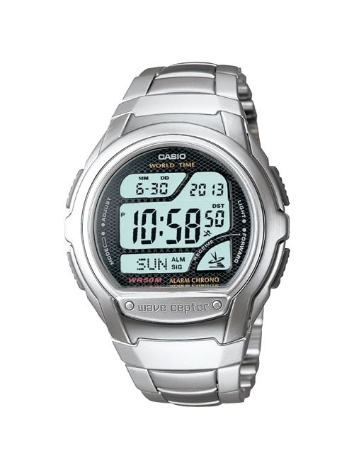 Casio Atomic Digital Watch Silver