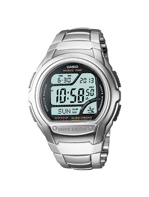 Casio Atomic Digital Watch Silver