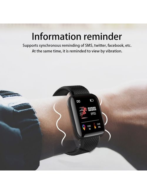 Tinymills Smart Watch Wristband Bracelet Fitness Tracker Heart Rate Blood Pressure Monitor