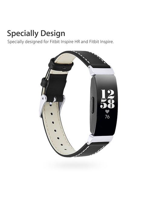Bands Compatible with Fitbit Inspire & Fitbit Inspire HR, EEEKit Adjustable Soft Leather Sports Replacement Accessories Bands for Fitbit Inspire/Inspire HR Smartwatch