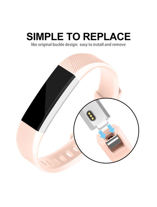 POY For Fitbit Alta Bands Fitbit Alta HR Strap Adjustable Replacement Wrist Bands Soft Silicone Material Strap(Blush Pink, Small)