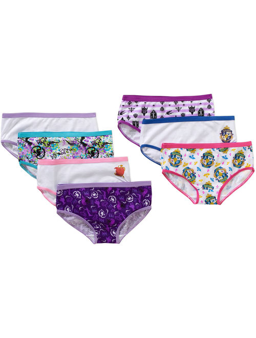 Disney Descendants Girls Underwear, 7 Pack 100% Combed Cotton Panties(Little Girls & Big Girls)