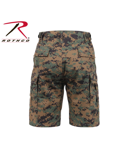 Military Style BDU Combat Shorts, Woodland Digital Camo