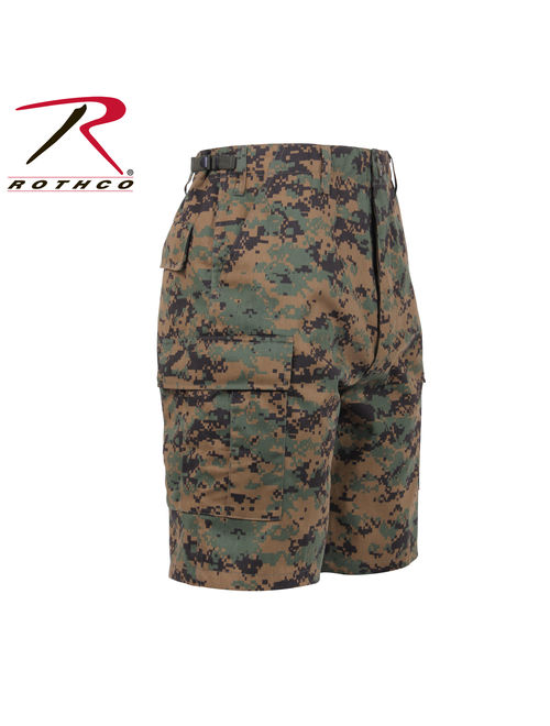 Military Style BDU Combat Shorts, Woodland Digital Camo
