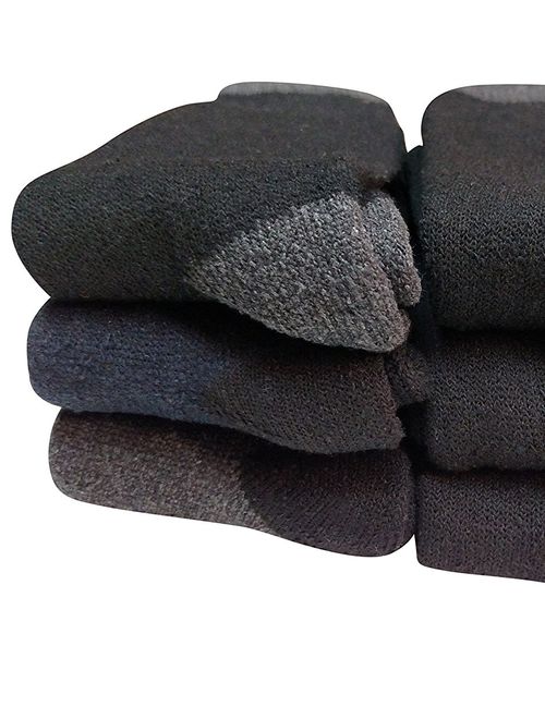 6 Pairs Of excell Mens Thick Thermal Boot Socks, Temperature Rated, Cotton