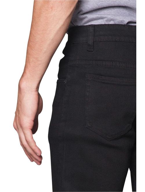 Victorious Men's Skinny Fit Color Stretch Jeans DL937 - BLACK - 28/30