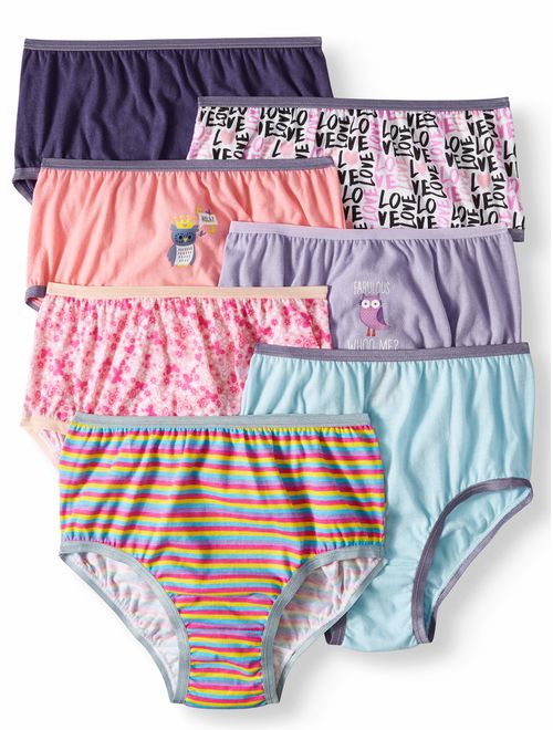 Assorted Girls' Cotton Underwear, 7 Pack Panties (Little Girls & Big Girls)