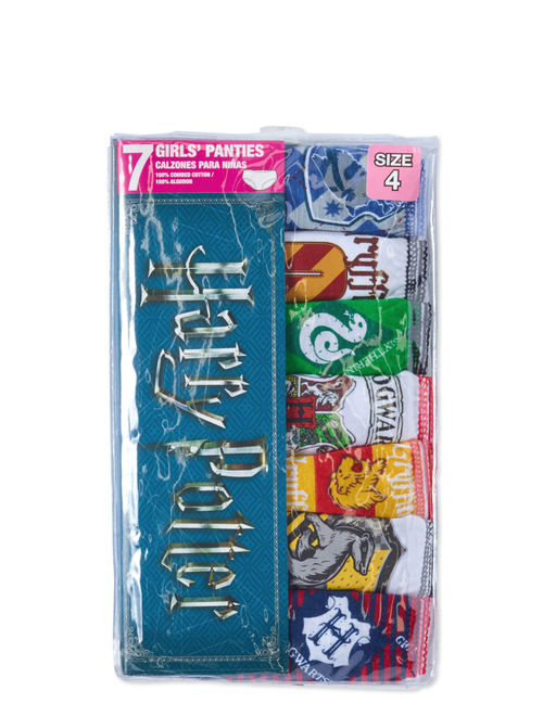Harry Potter Girls' 100% Cotton Underwear, 7 Pack Panties (Little Girls & Big Girls)