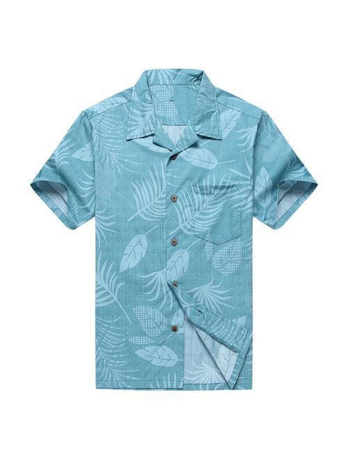 Hawaiian Shirt Aloha Shirt in Aqua Blue Floral