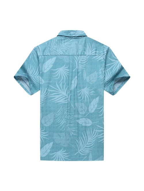 Hawaiian Shirt Aloha Shirt in Aqua Blue Floral