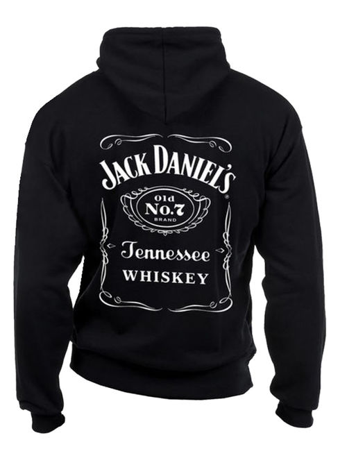 Jack Daniels Men's Black Label Pullover Hooded Sweatshirt - Black 33261433JD-89