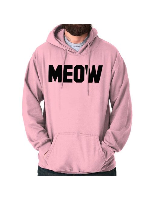 Brisco Brands Meow Sassy Cat Kitten Attitude Pullover Hoodie Sweatshirt