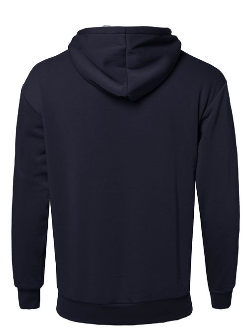 FashionOutfit Men's Basic Pullover Fleece Hooded Sweatshirt