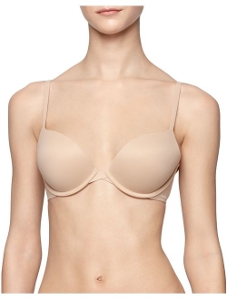 women's perfectly fit push up plunge memory touch bra, bare, 32a