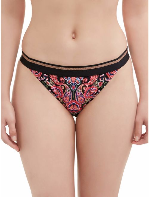 Time and Tru Women's Namaste Floral Scoop Swimsuit Bottom