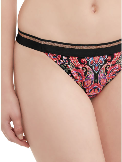 Time and Tru Women's Namaste Floral Scoop Swimsuit Bottom