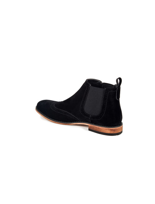 Gino Vitale Men's Wing Tip Chelsea Boots