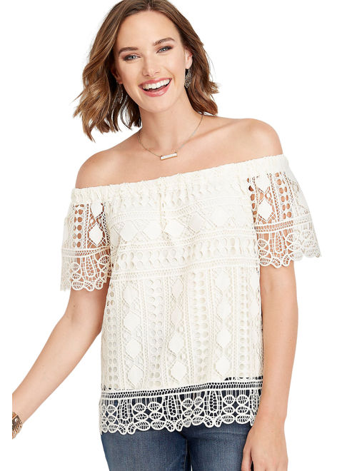 Maurices Lace Off The Shoulder Top
