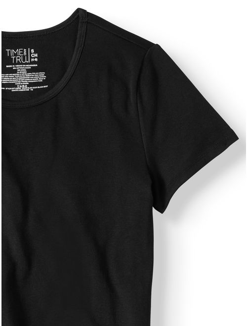 Time and Tru Women's Classic Scoopneck Short Sleeve T-Shirt, 2 Pck Bundle