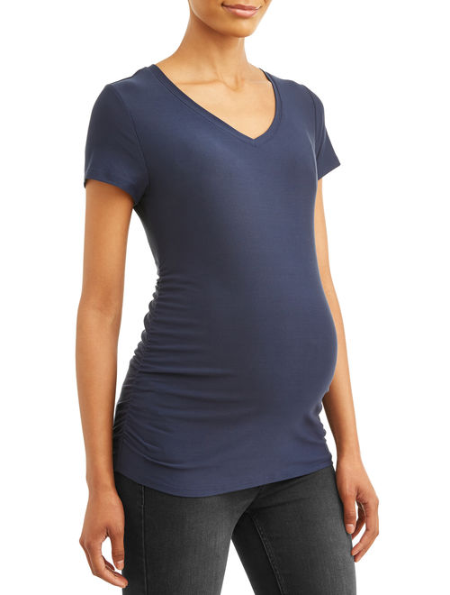 Time and Tru Maternity Basic Short Sleeve T-shirt, 3 Pack