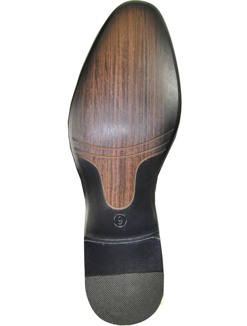 BRAVO Men Dress Shoe KLEIN-1 Oxford Shoe Black with Leather Lining 6.5 D(M) US