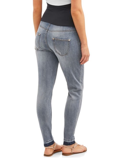Time and Tru Maternity Skinny Jean Light Wash with Released Hem
