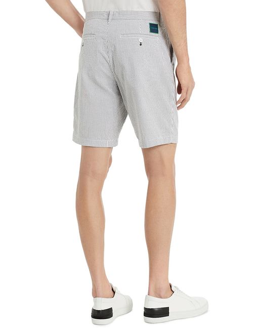 Calvin Klein Classic-Fit Seersucker Flat-Front Shorts