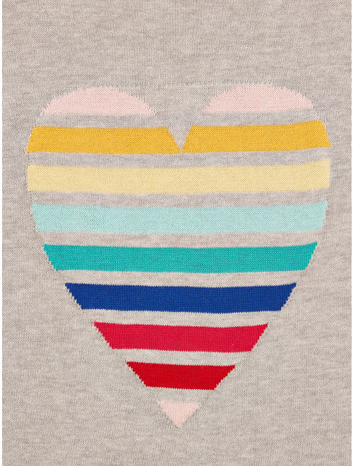 Time and Tru Women's Striped Heart Sweater