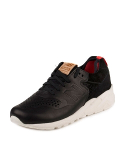 MRT580DK: 580 BLACK/White/Red Premium Comfort Casual Leather Sneaker