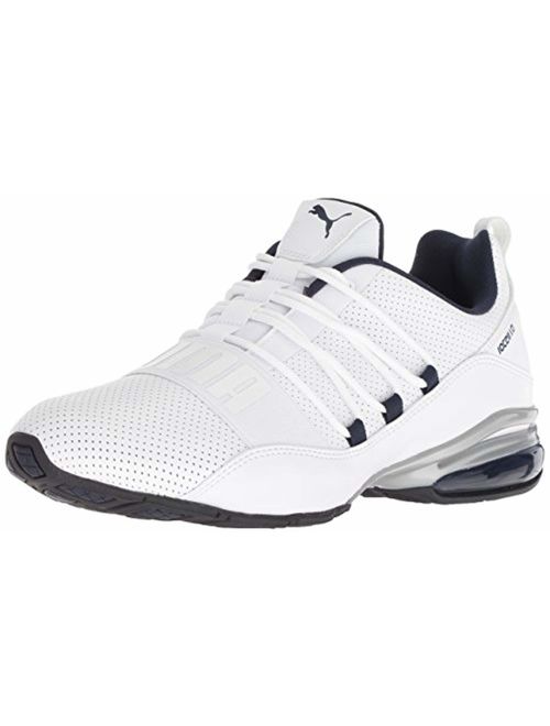 PUMA Men's Cell Regulate SL Sneaker, White Black-Peacoat Silver, 14 M US