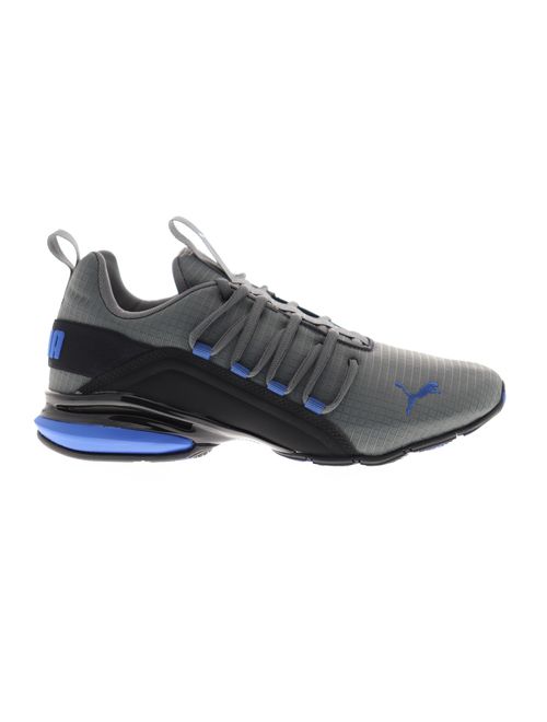 PUMA Men's Axelion Sneaker, Castlerock Black-Galaxy Blue, 10 M US