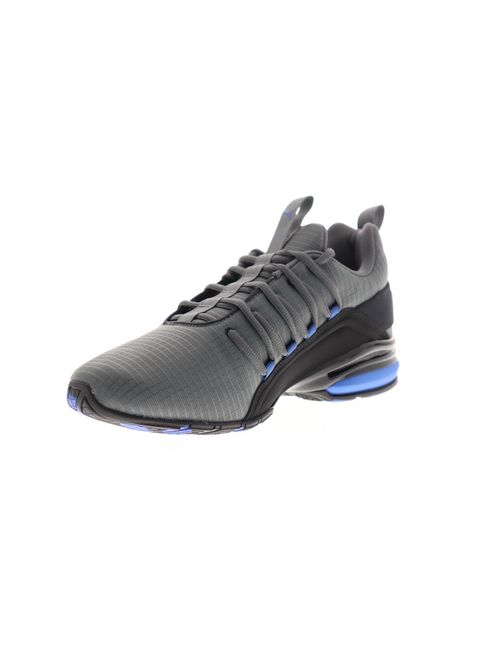 PUMA Men's Axelion Sneaker, Castlerock Black-Galaxy Blue, 10 M US