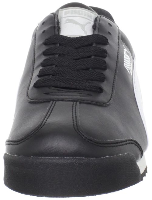 Puma 353572-11:Classic ROMA Basic BLACK/White Casual Comfort Sneaker (9.5 D(M) US)