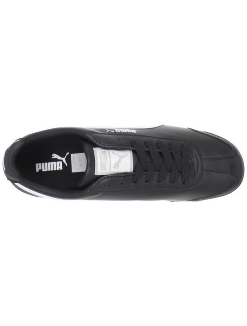 Puma 353572-11:Classic ROMA Basic BLACK/White Casual Comfort Sneaker (9.5 D(M) US)