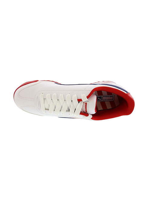 Puma Men's Roma Basic Cdg White / Limoges High Risk Red Ankle-High Leather Fashion Sneaker - 8.5M