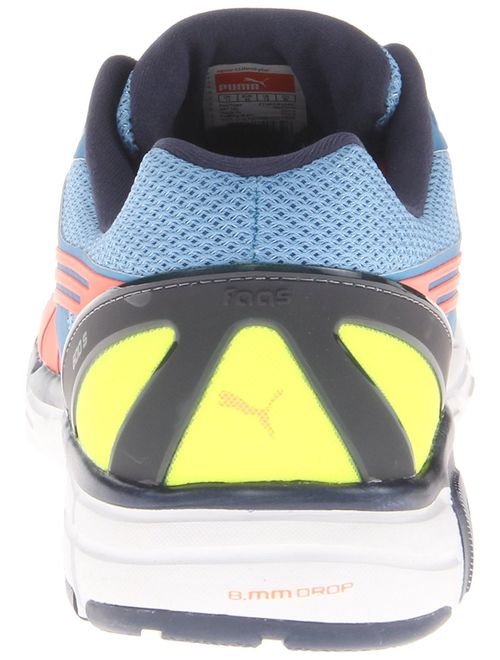 PUMA Men's Faas 600 S Running Shoe,Metallic Blue/Insignia Blue/Coral/Fluorescent Yellow,8.5 M US