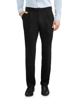 Men's Premium Comfort Stretch Pleated Cuffed Suit Pant