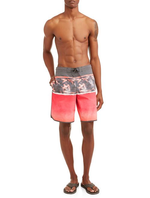 George Men's Triblock Eboard 8-inch Swim Short with Dolphin Hem, Up to size 5XL