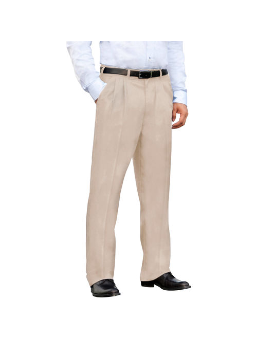 George Men's Pleated Front Wrinkle Resistant Pants
