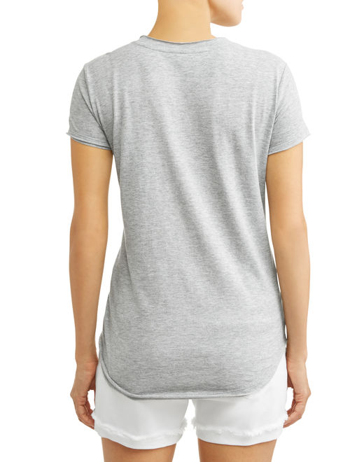 Sofia Jeans By Sofia Vergara Confident Short Sleeve V-Neck Graphic T-Shirt Women's